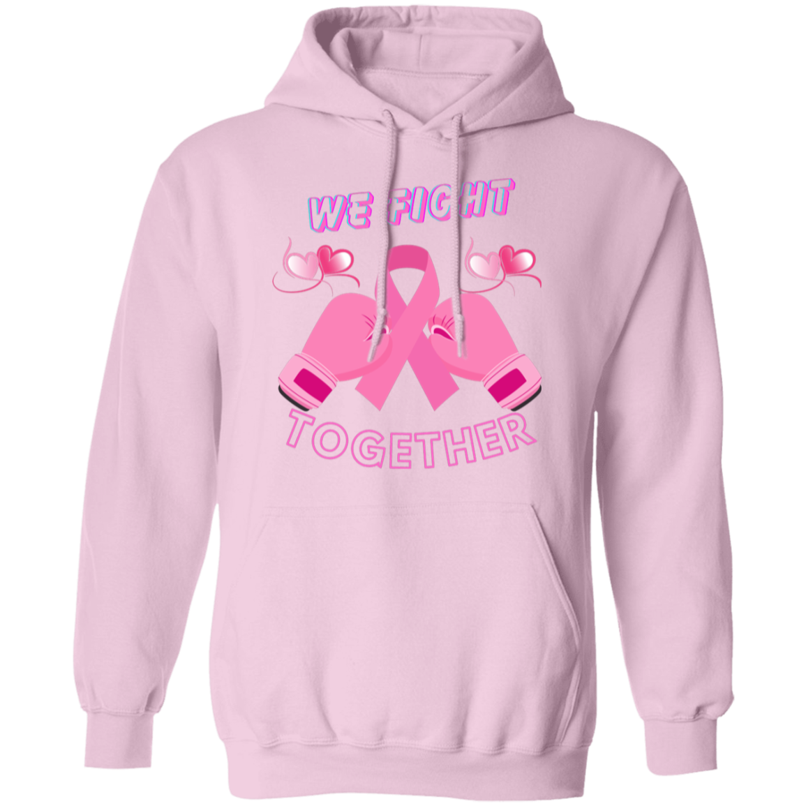 We Fight Together Breast Cancer Awareness (Unisex) Pullover Hoodie
