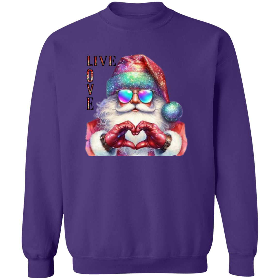 Live/Love Christmas Crewneck Pullover Sweatshirt