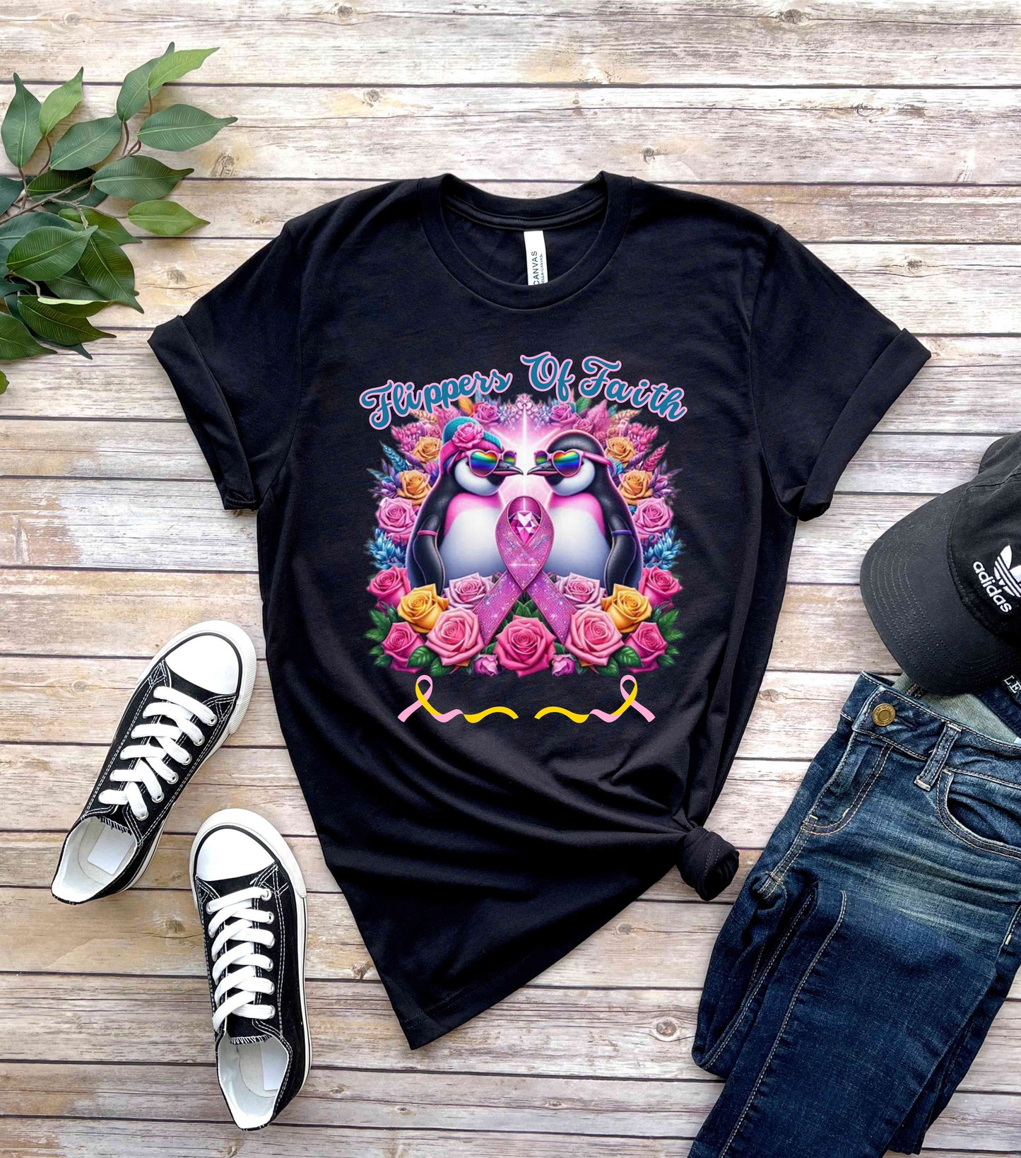 Flippers Of Faith Breast Cancer Awareness Jersey Short-Sleeve T-Shirt