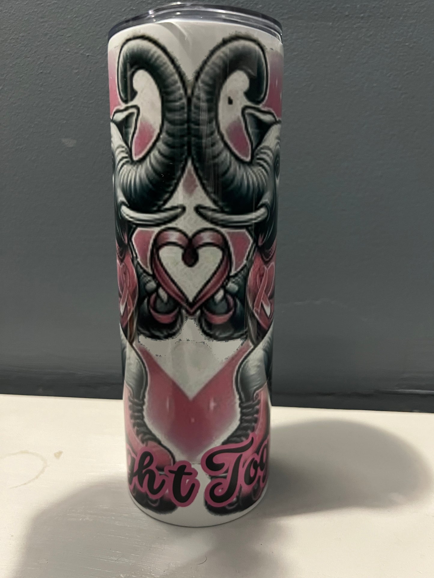 We Fight Together- Cancer Awareness Skinny Tumbler 20oz