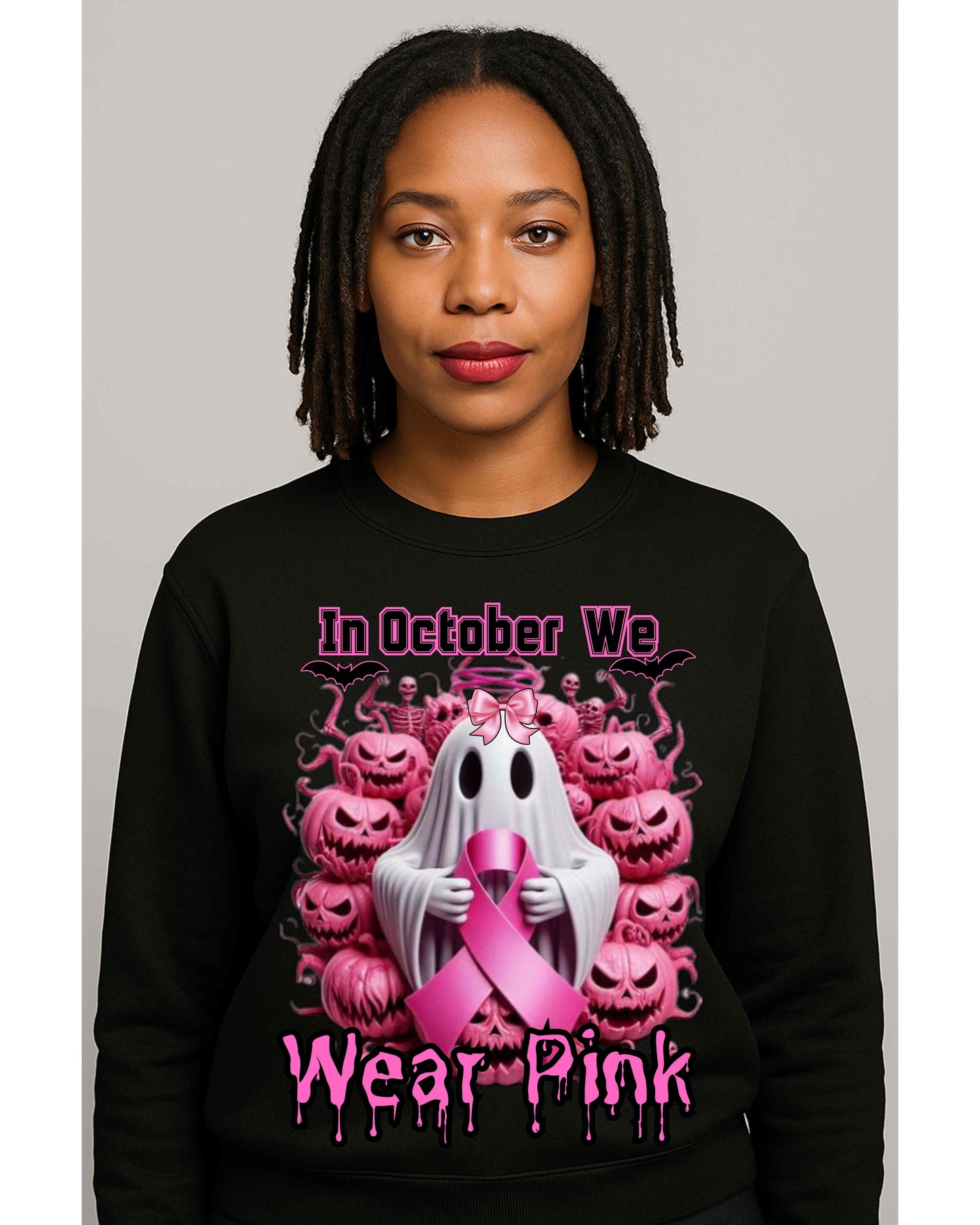 We Wear Pink- Cancer Awareness Pullover Sweatshirt