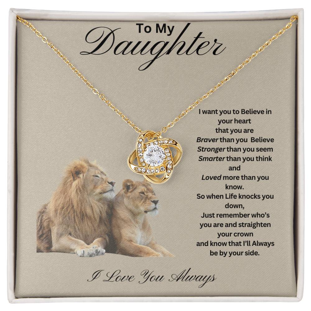 To My Daughter| Love Knot Necklace