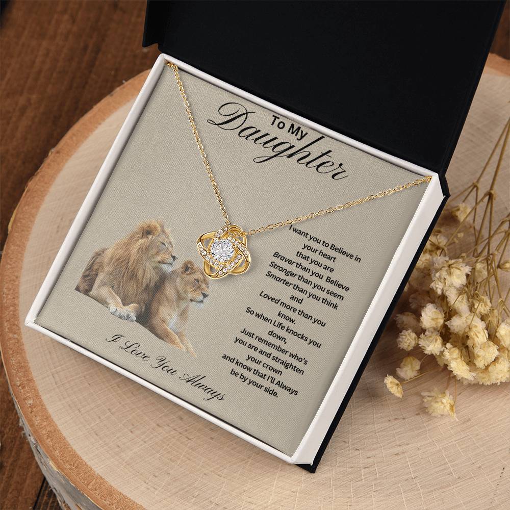 To My Daughter| Love Knot Necklace