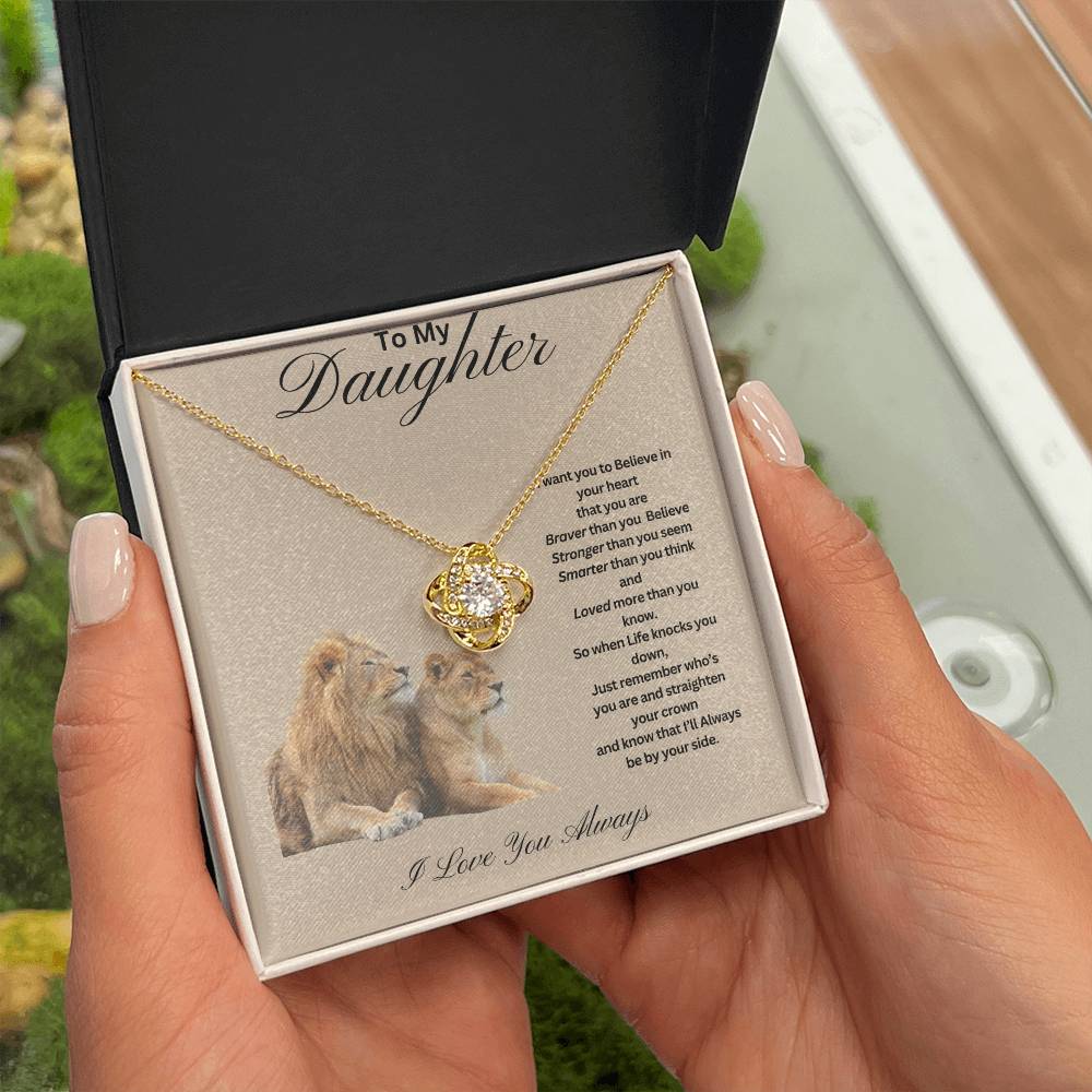 To My Daughter| Love Knot Necklace