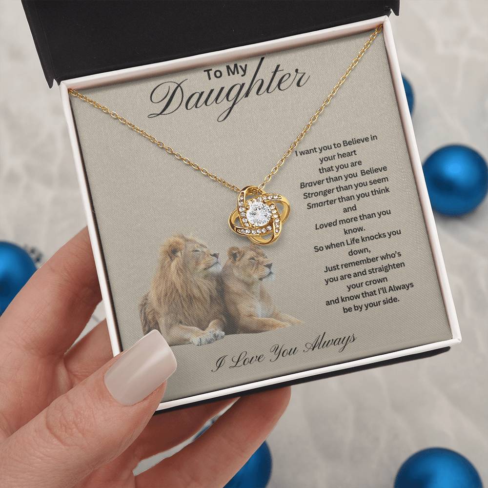 To My Daughter| Love Knot Necklace