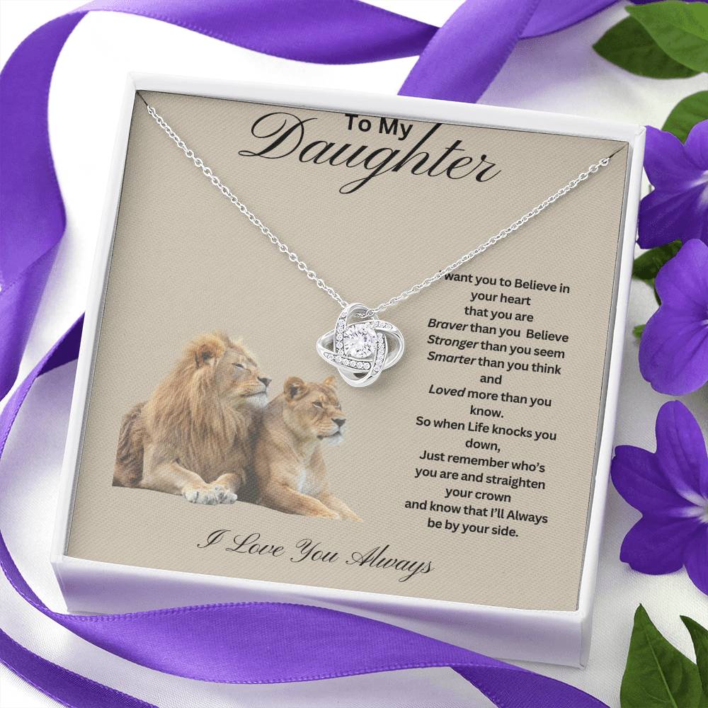 To My Daughter| Love Knot Necklace