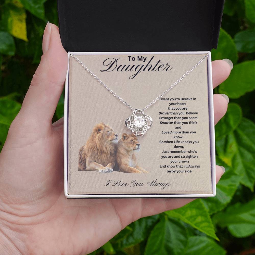 To My Daughter| Love Knot Necklace