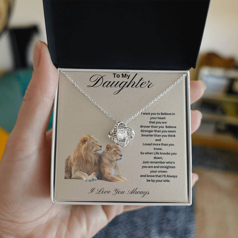 To My Daughter| Love Knot Necklace