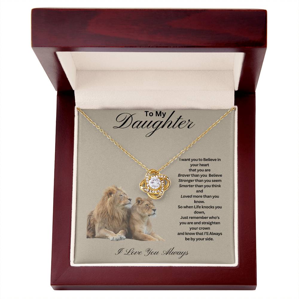 To My Daughter| Love Knot Necklace