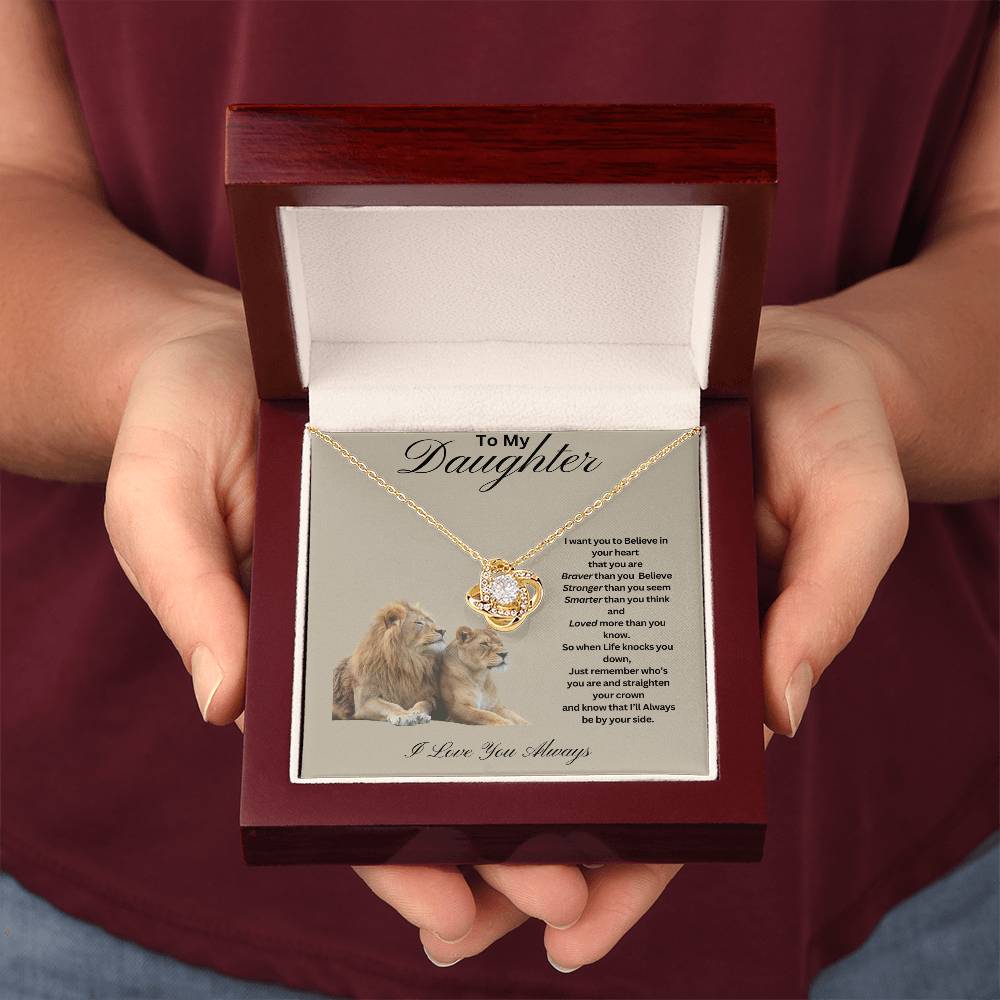 To My Daughter| Love Knot Necklace