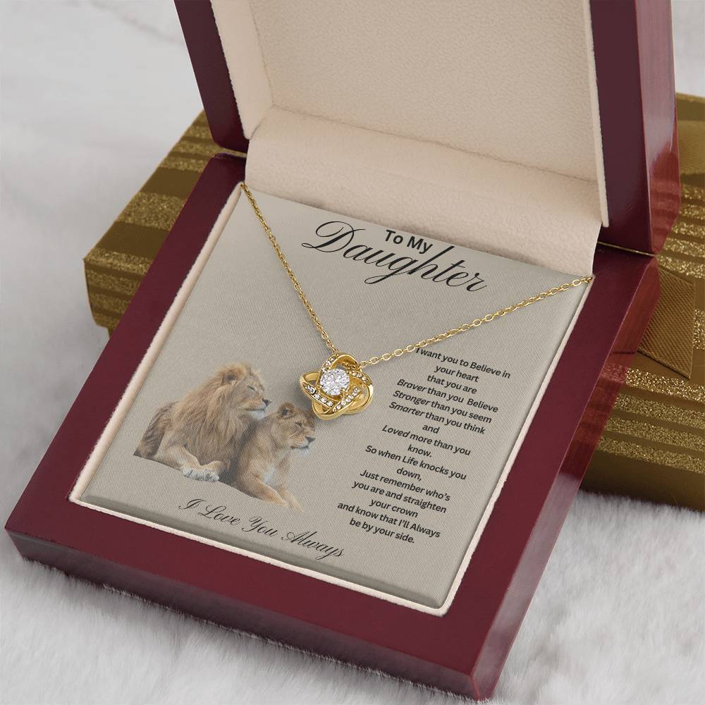 To My Daughter| Love Knot Necklace