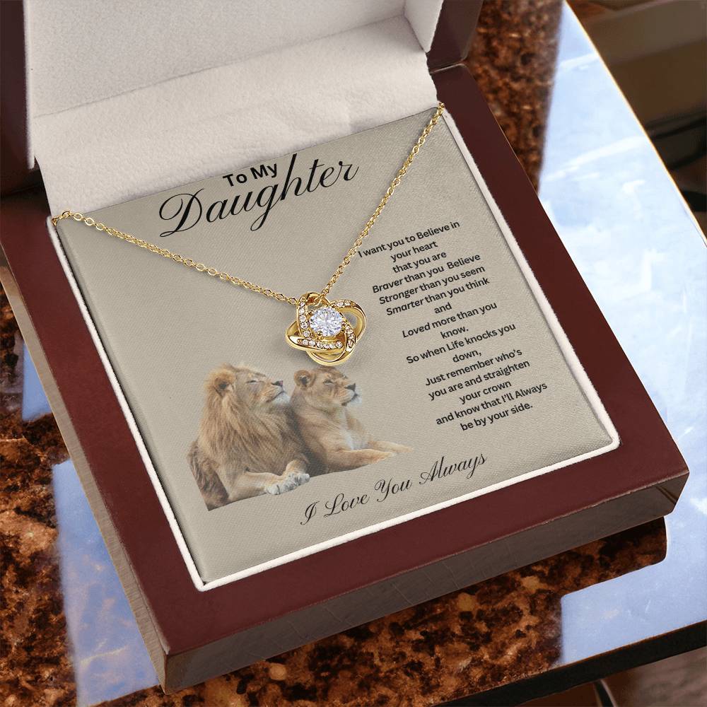 To My Daughter| Love Knot Necklace