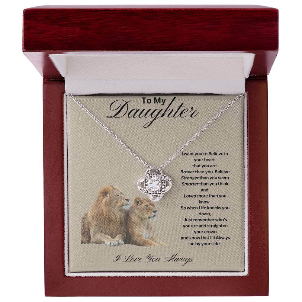 To My Daughter| Love Knot Necklace