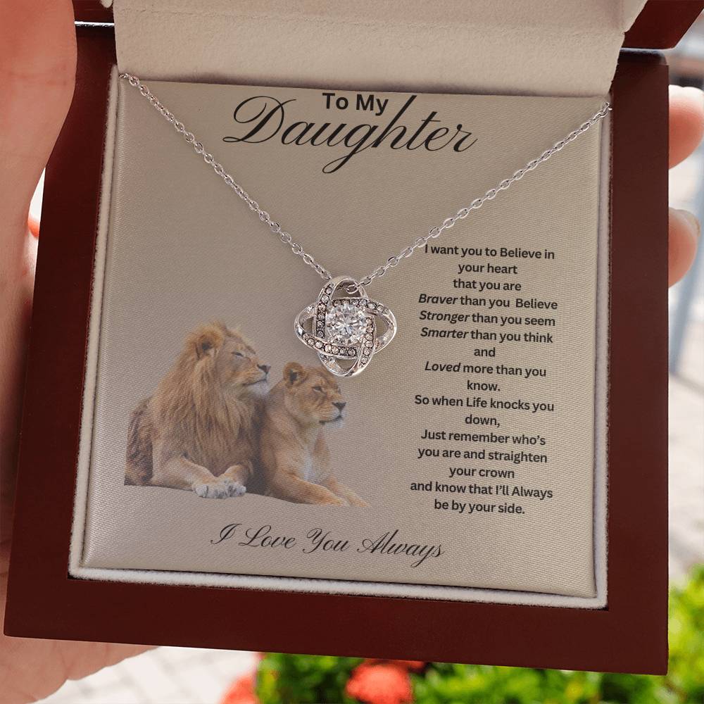 To My Daughter| Love Knot Necklace