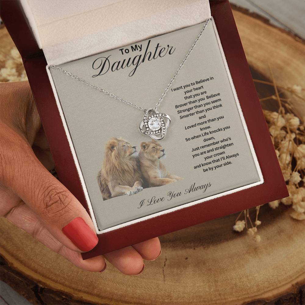 To My Daughter| Love Knot Necklace