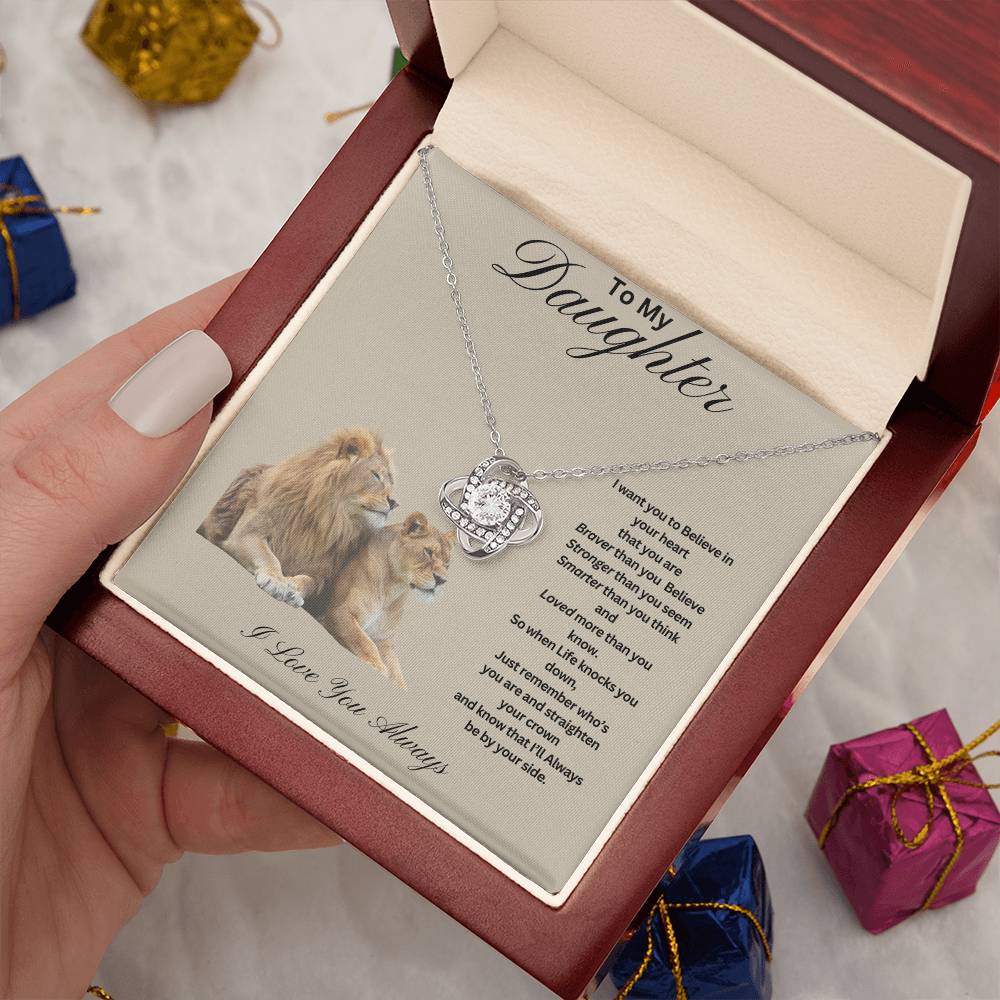 To My Daughter| Love Knot Necklace