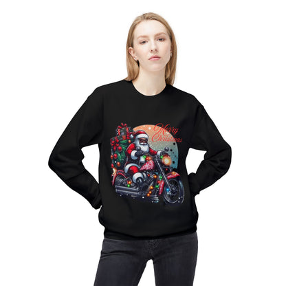 Motorcycle Santa Fleece Sweatshirt