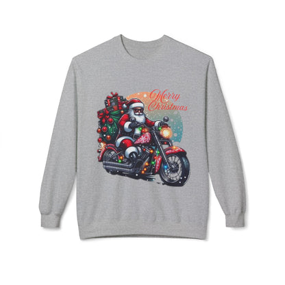 Motorcycle Santa Fleece Sweatshirt