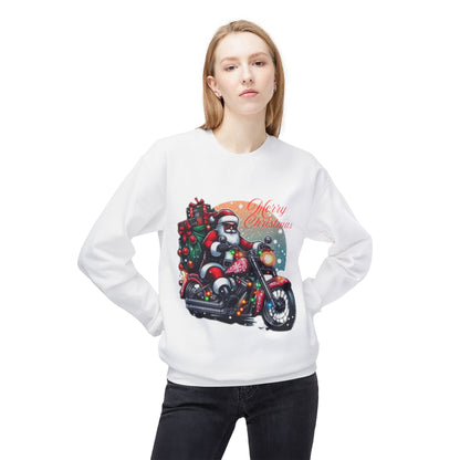 Motorcycle Santa Fleece Sweatshirt