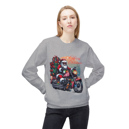 Motorcycle Santa Fleece Sweatshirt