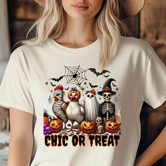 Chic or Treat Funny Halloween T-Shirt