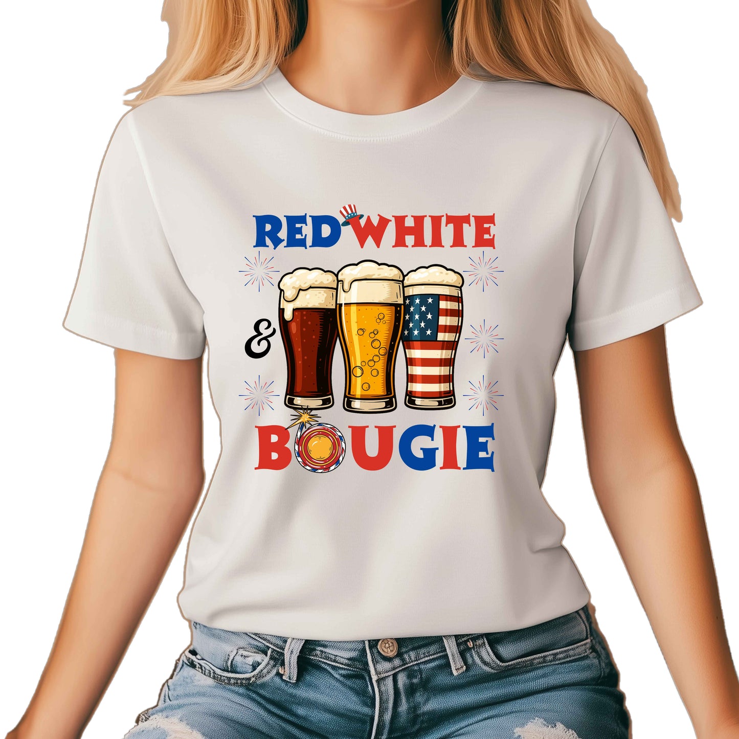 Red, White & Bougie Patriotic T-Shirt