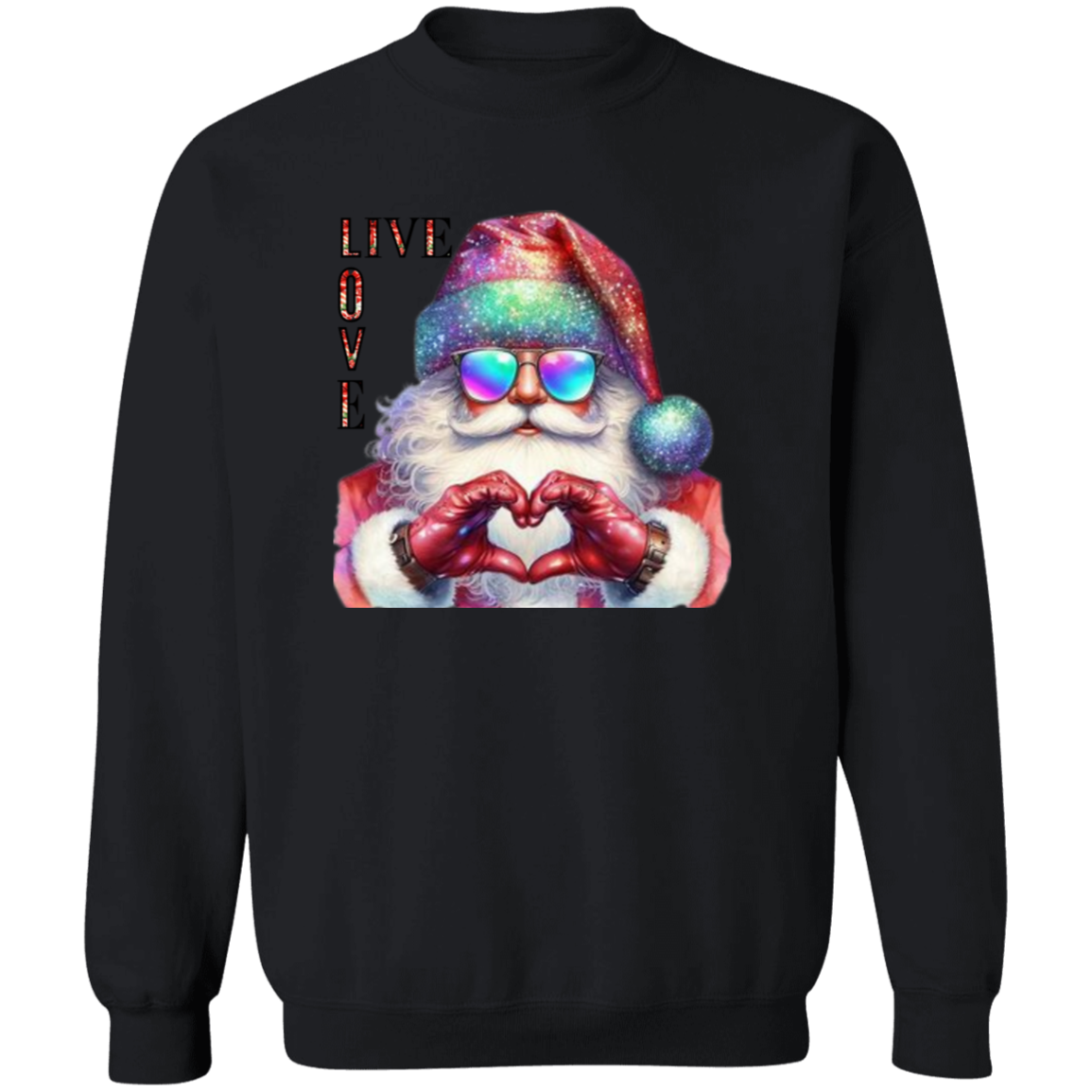 Live/Love Christmas  Crewneck Pullover Sweatshirt