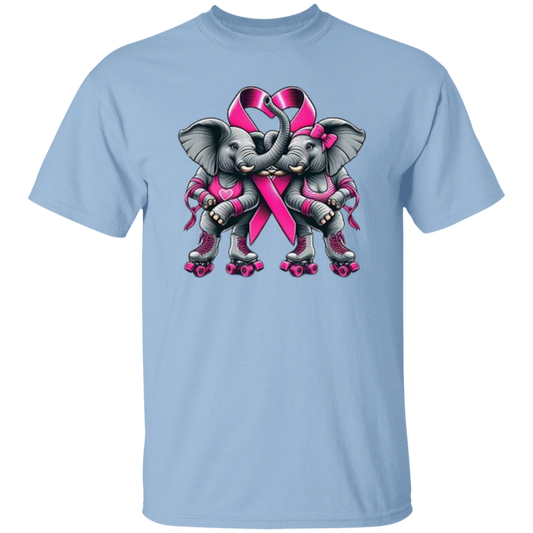 Elephants Love-Breast Cancer  T-Shirt