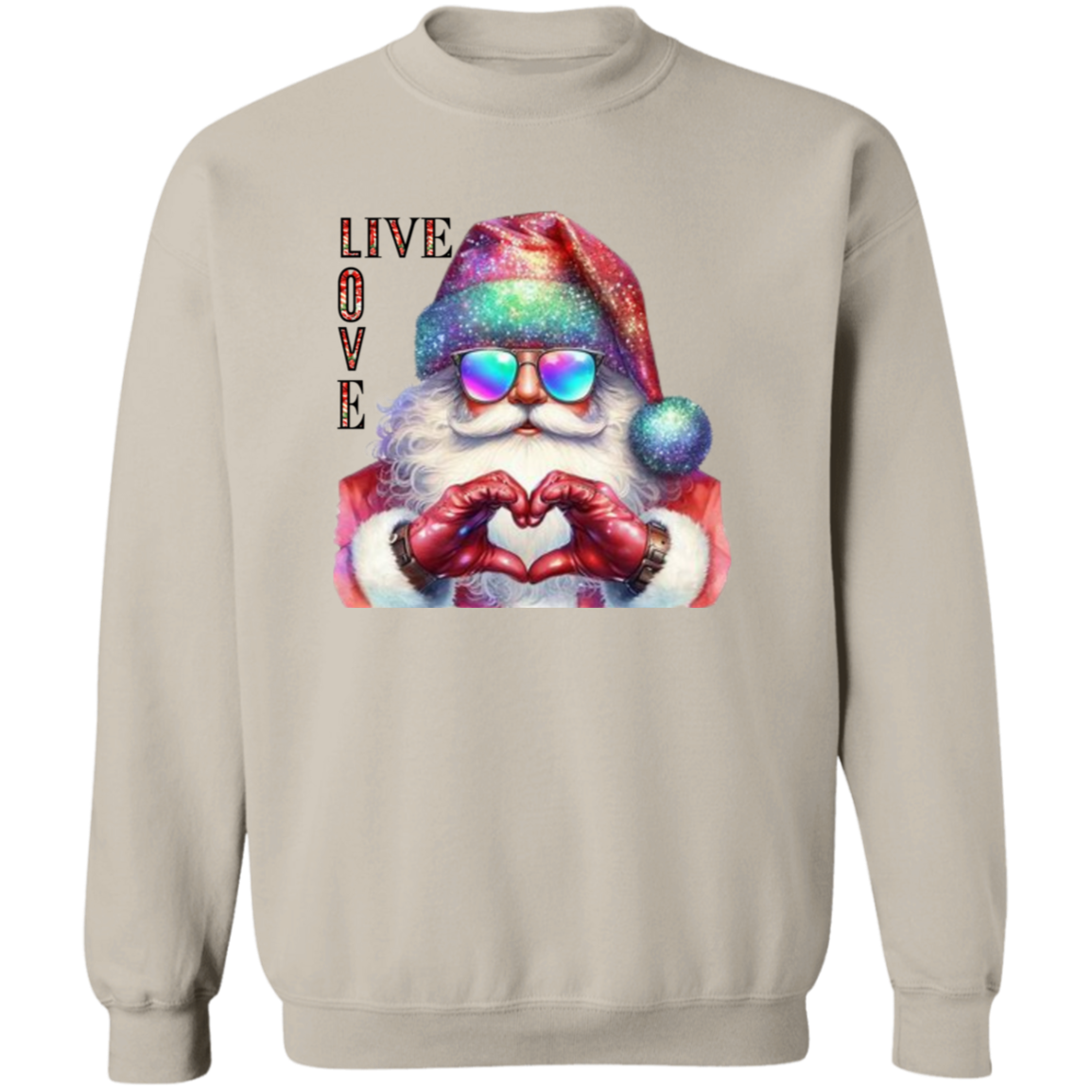 Live/Love Christmas  Crewneck Pullover Sweatshirt