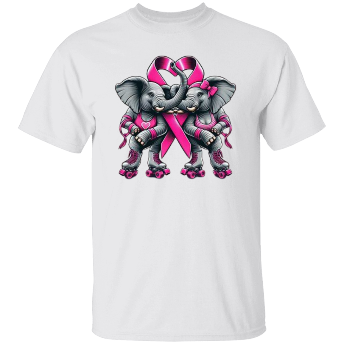 Elephants Love-Breast Cancer  T-Shirt