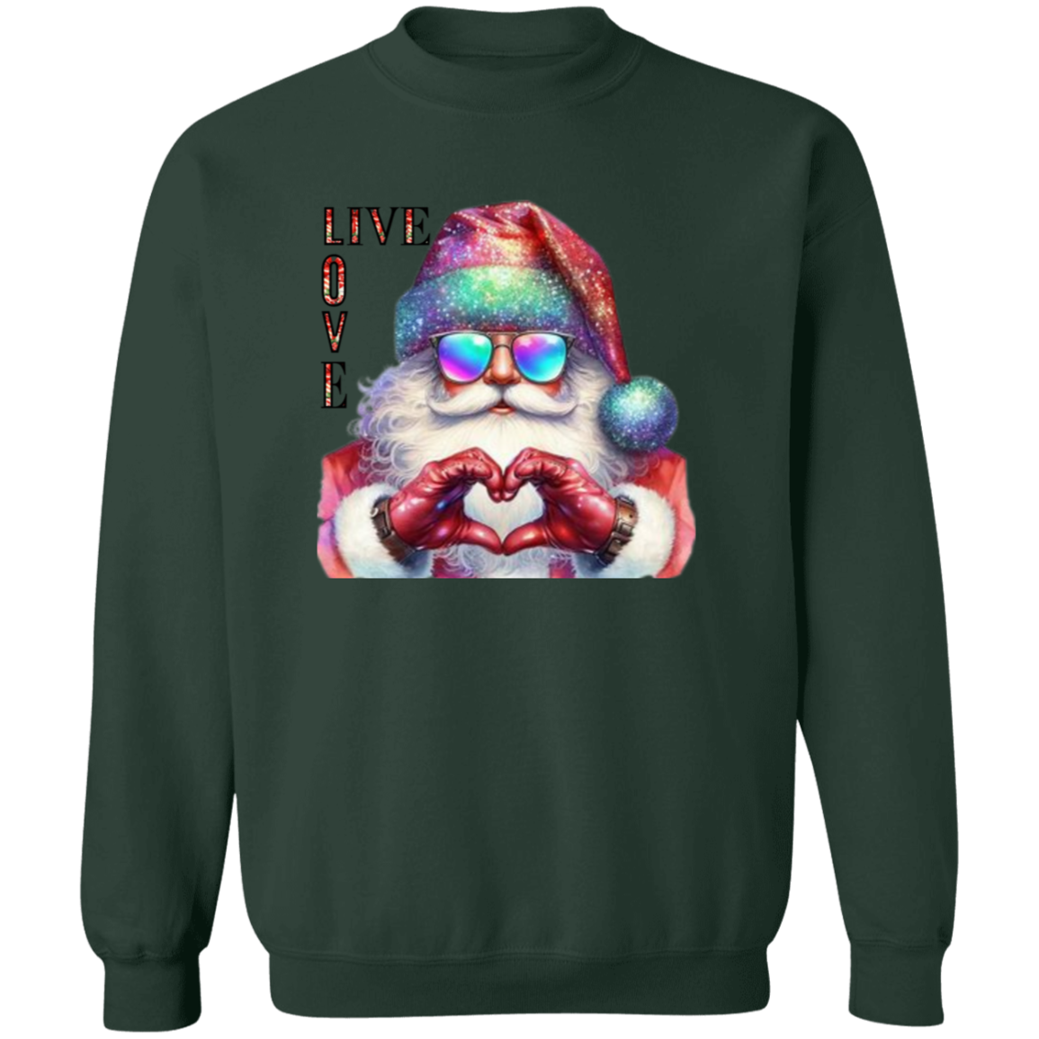 Live/Love Christmas  Crewneck Pullover Sweatshirt