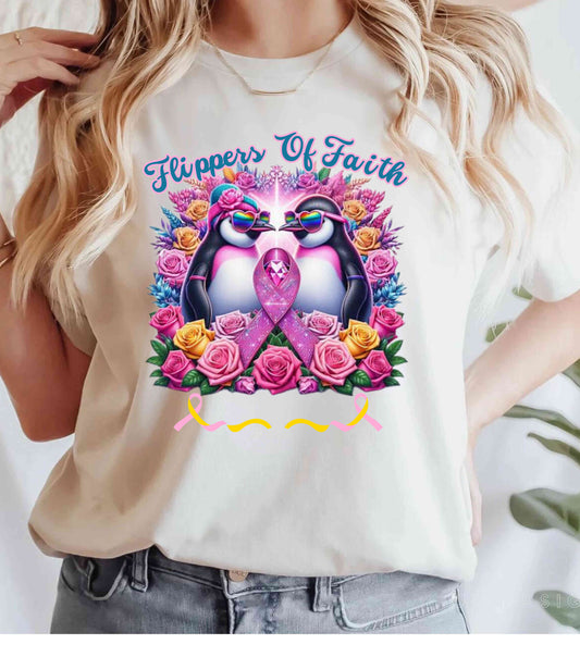 Flippers Of Faith Breast Cancer Awareness Jersey Short-Sleeve T-Shirt