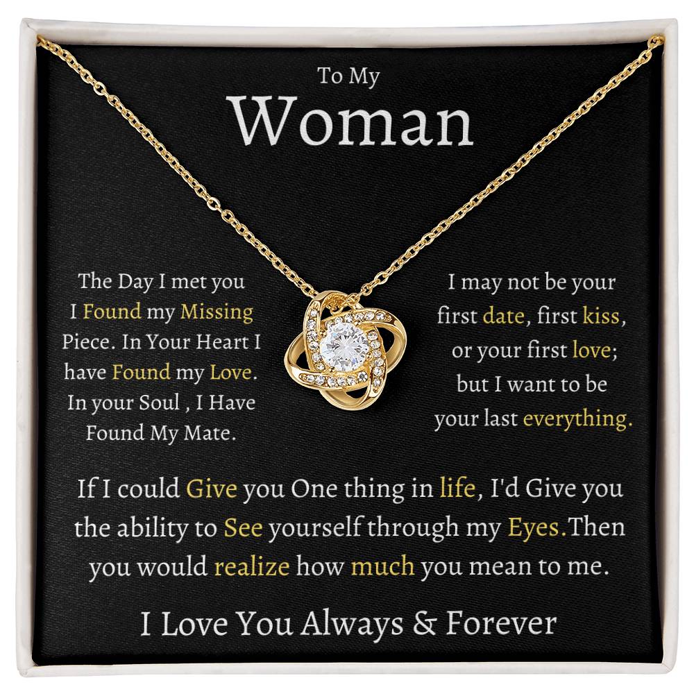 To My Woman | Love Knot Necklace |
