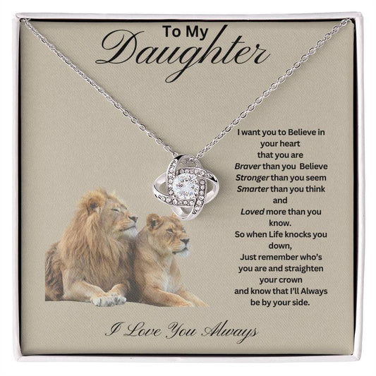 To My Daughter| Love Knot Necklace