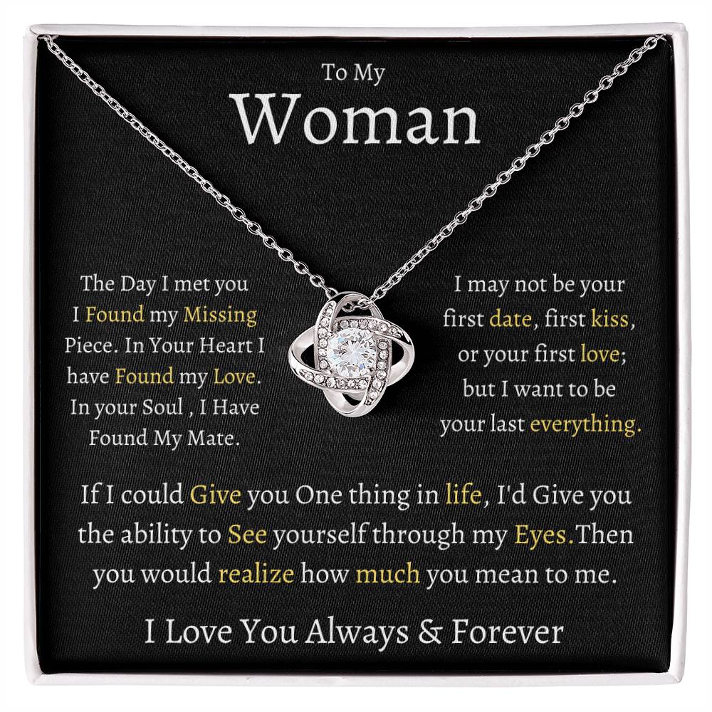 To My Woman | Love Knot Necklace |