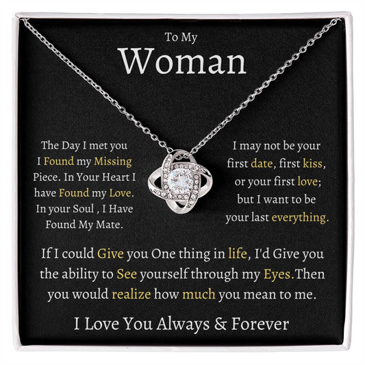 To My Woman | Love Knot Necklace |