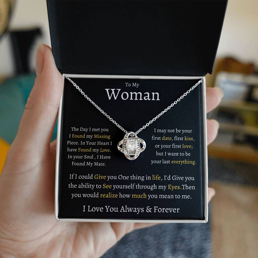 To My Woman | Love Knot Necklace |