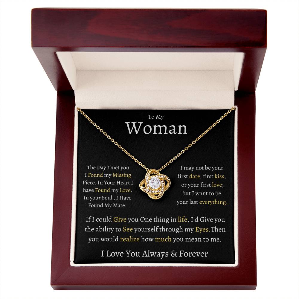 To My Woman | Love Knot Necklace |