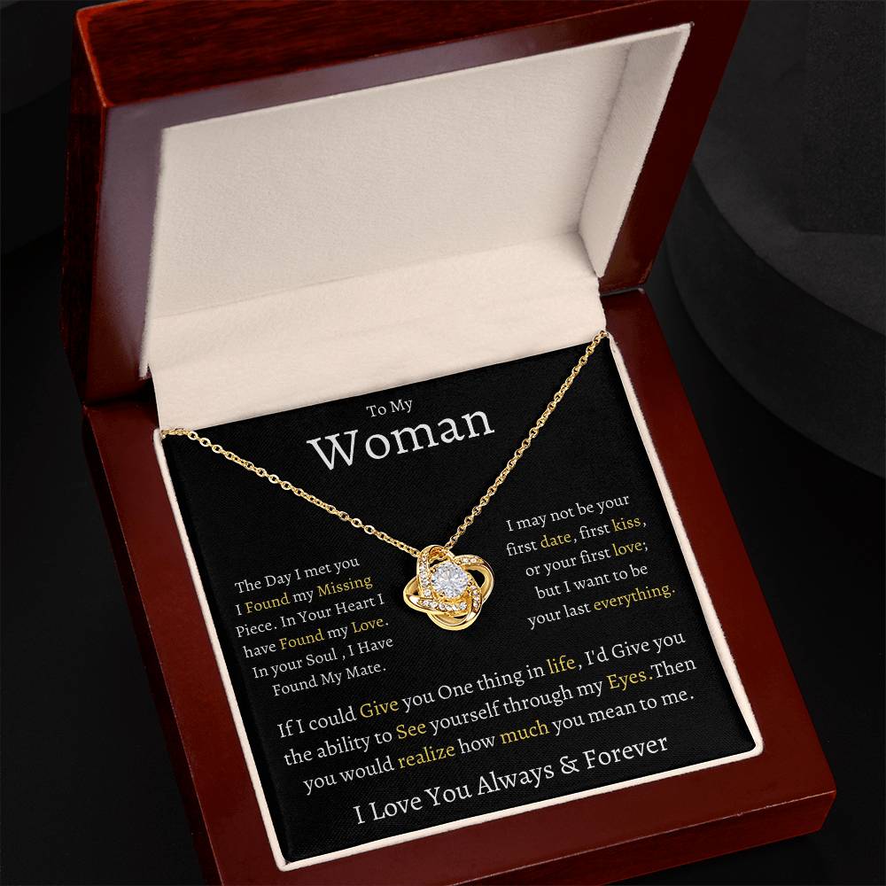 To My Woman | Love Knot Necklace |