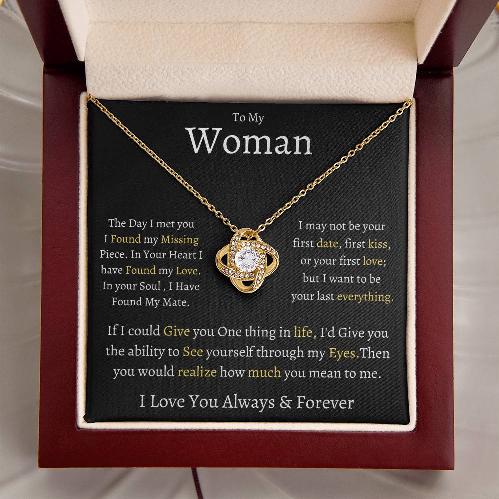 To My Woman | Love Knot Necklace |