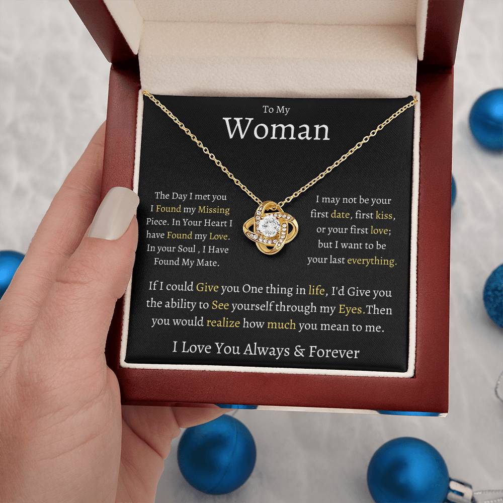To My Woman | Love Knot Necklace |