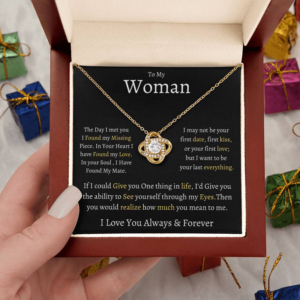 To My Woman | Love Knot Necklace |