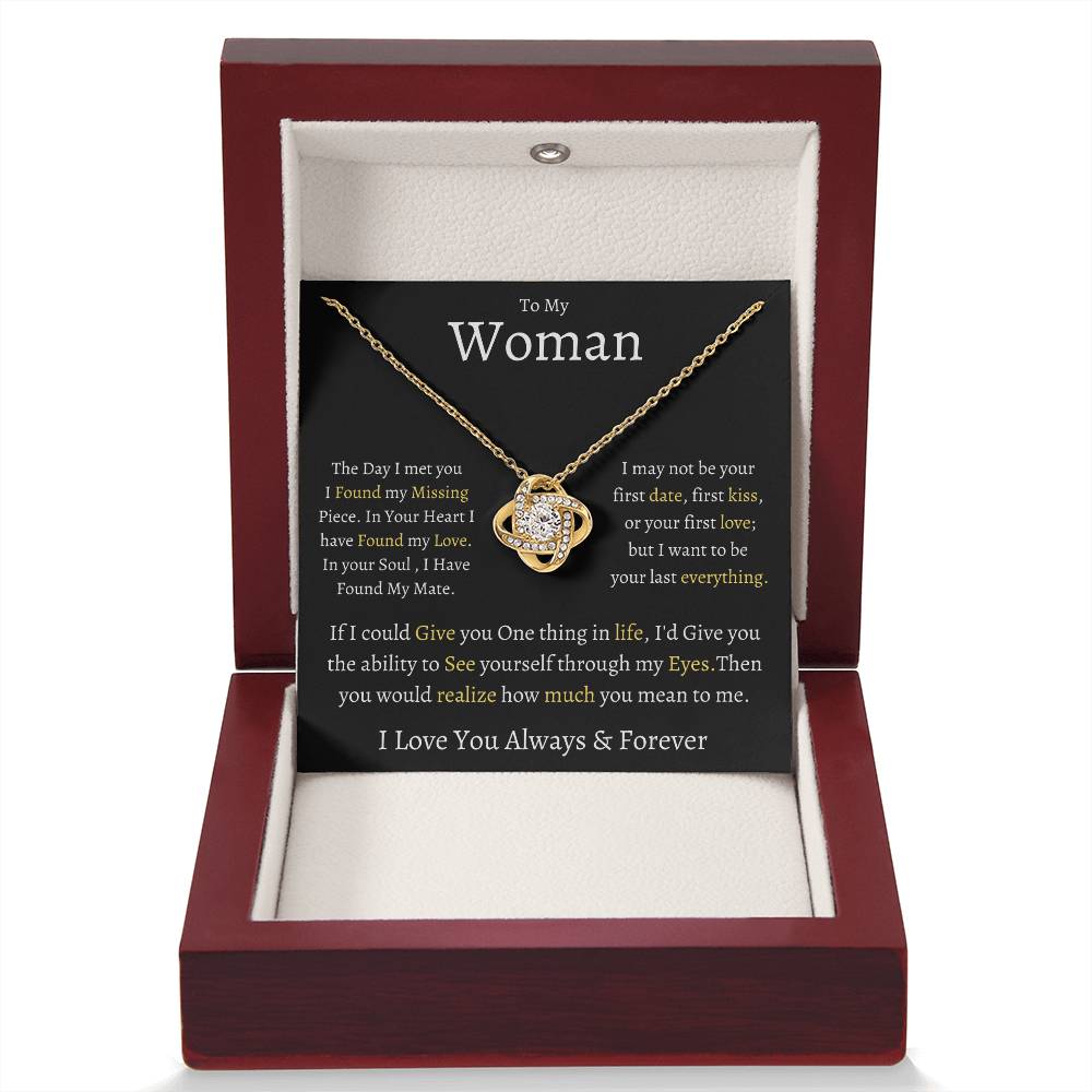 To My Woman | Love Knot Necklace |