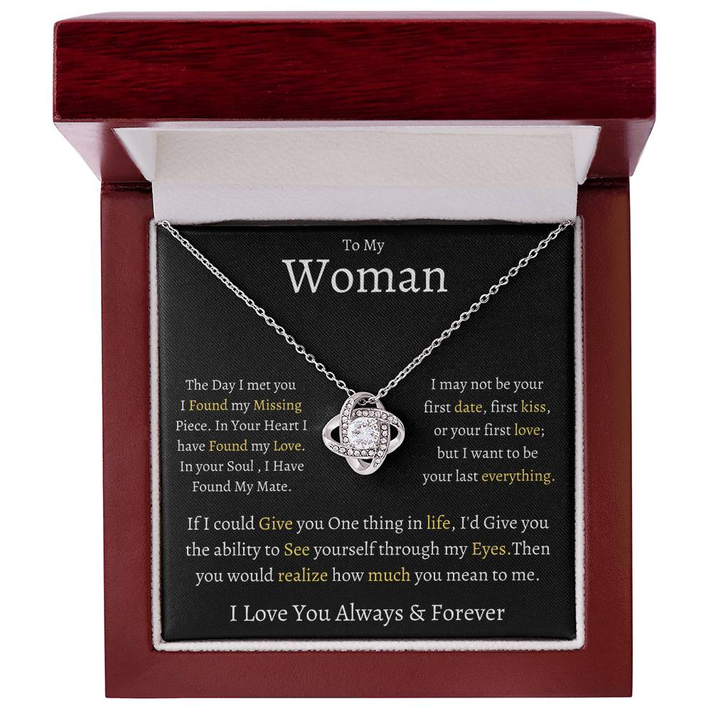 To My Woman | Love Knot Necklace |