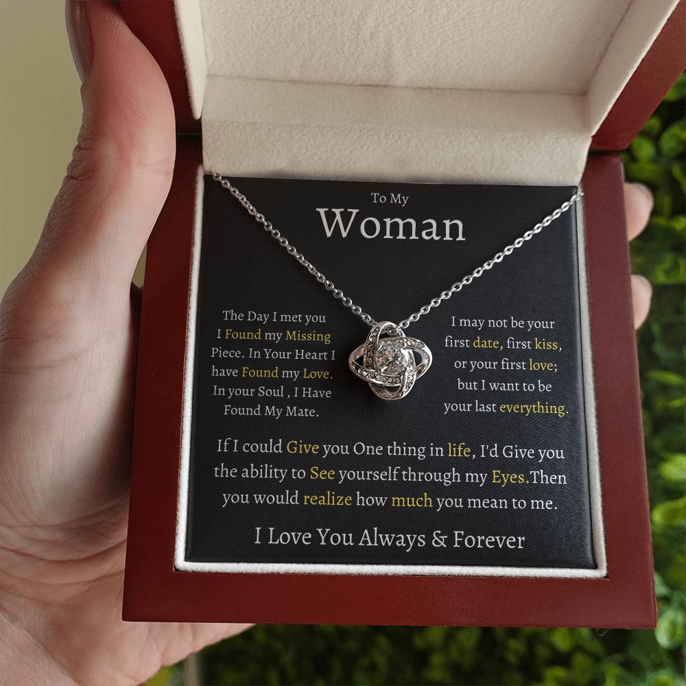 To My Woman | Love Knot Necklace |