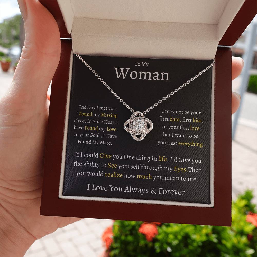 To My Woman | Love Knot Necklace |
