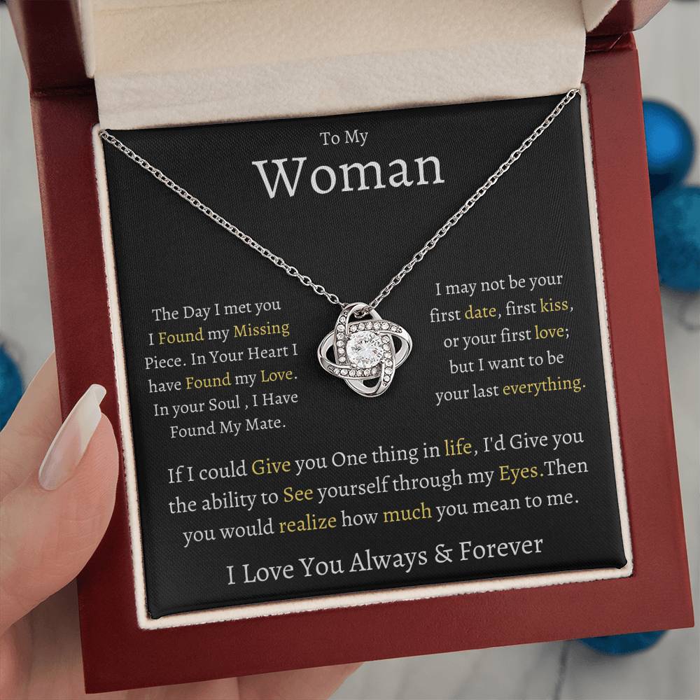 To My Woman | Love Knot Necklace |