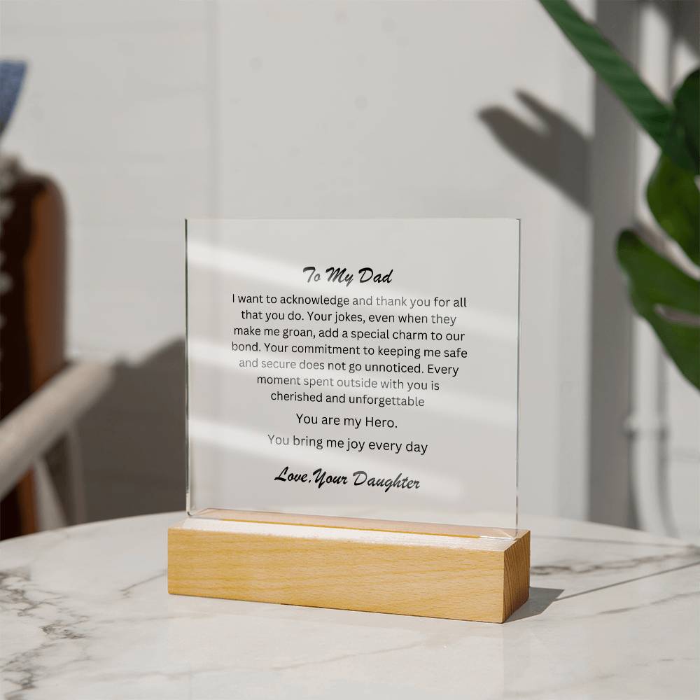 To My Dad Acrylic Plaque
