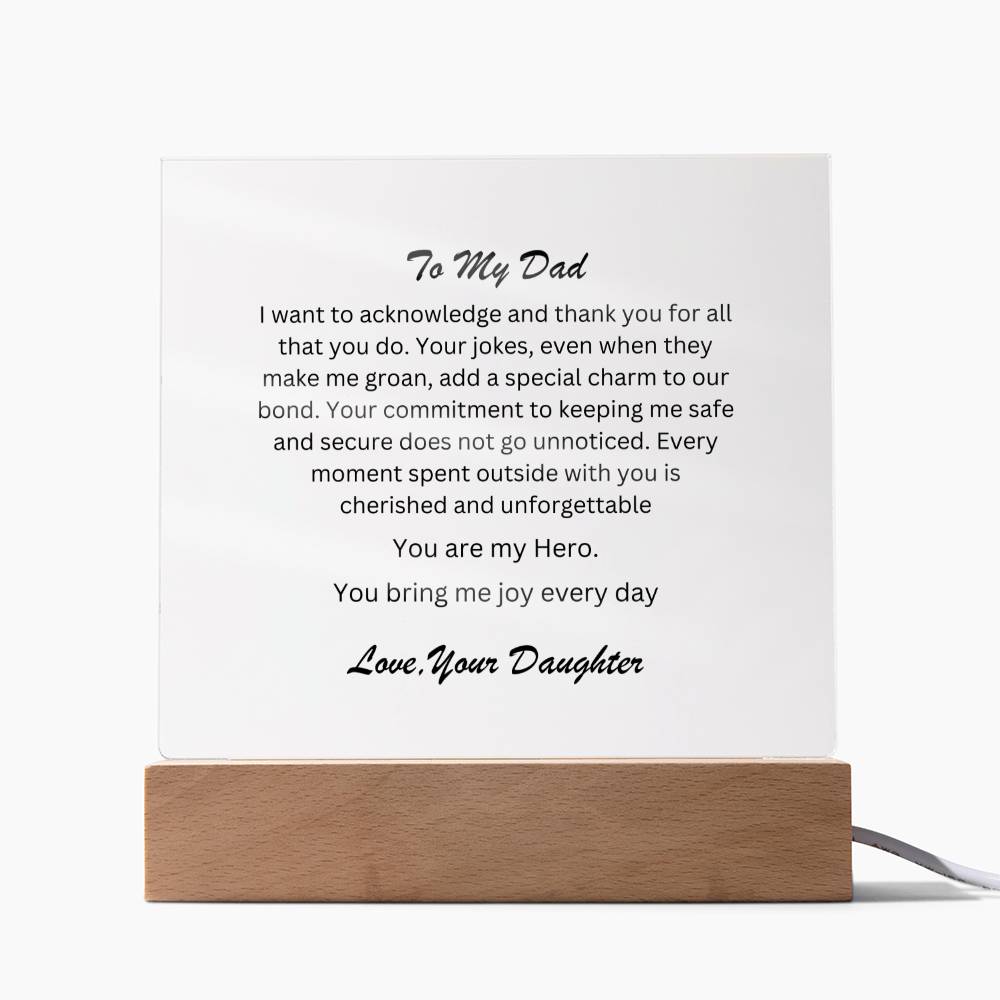 To My Dad Acrylic Plaque