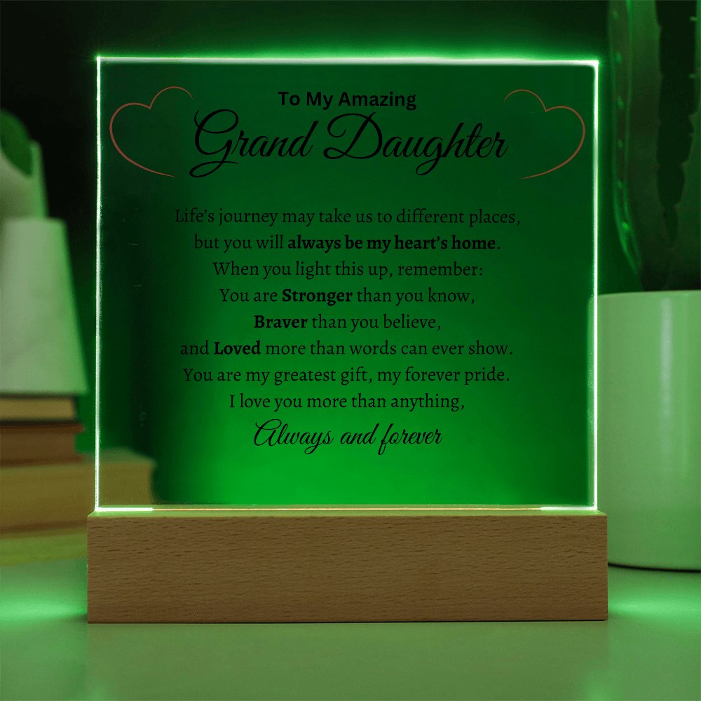 To My Amazing Grand Daughter - Acrylic Plaque